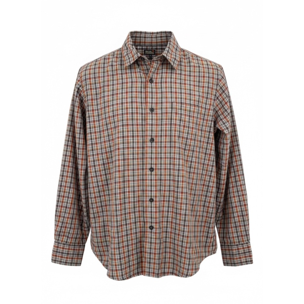 Royal Robbins Mens Large Gray Multi Plaid Long Sleeve Button Down Shirt ROYT-509